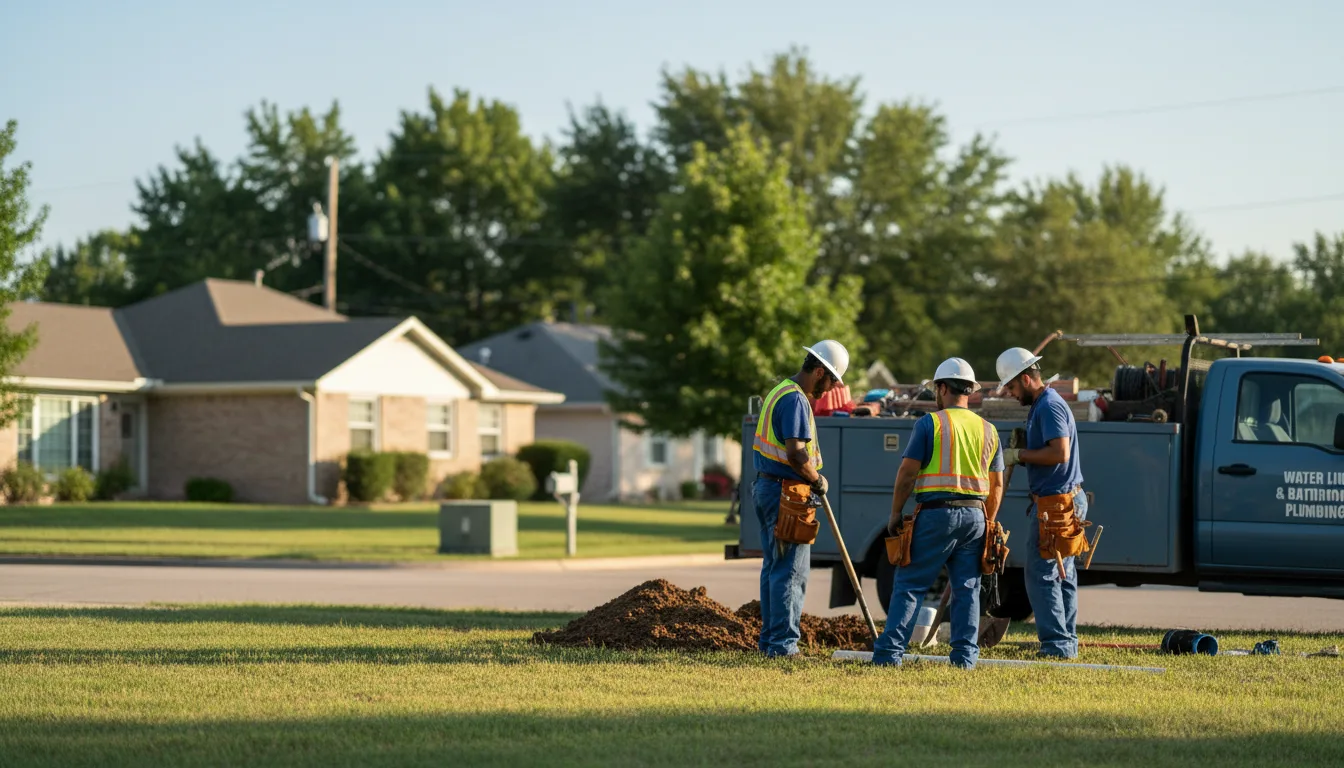 Residential water line and bathroom plumbing service in York, PA